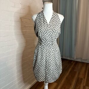 Banana Monkey Grey Animal Print Dress